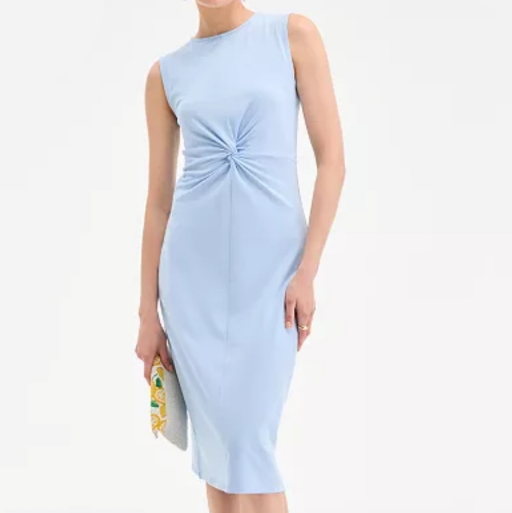 On 34th Light Blue Sleeveless Dress
